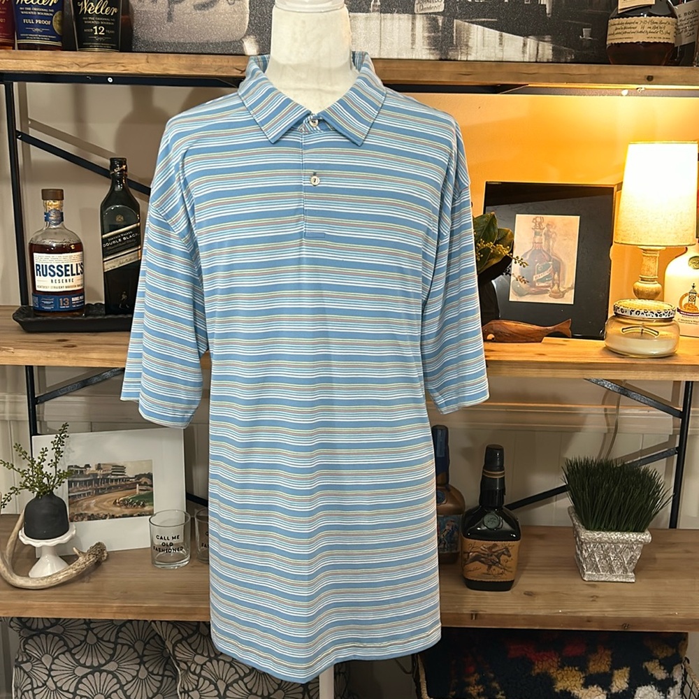 Peter Millar Seaside Wash Golf Polo Size XL